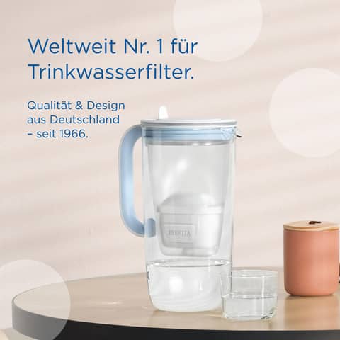 Wasserfilter-Kanne Model One, Glas, weiß BRITA 118006